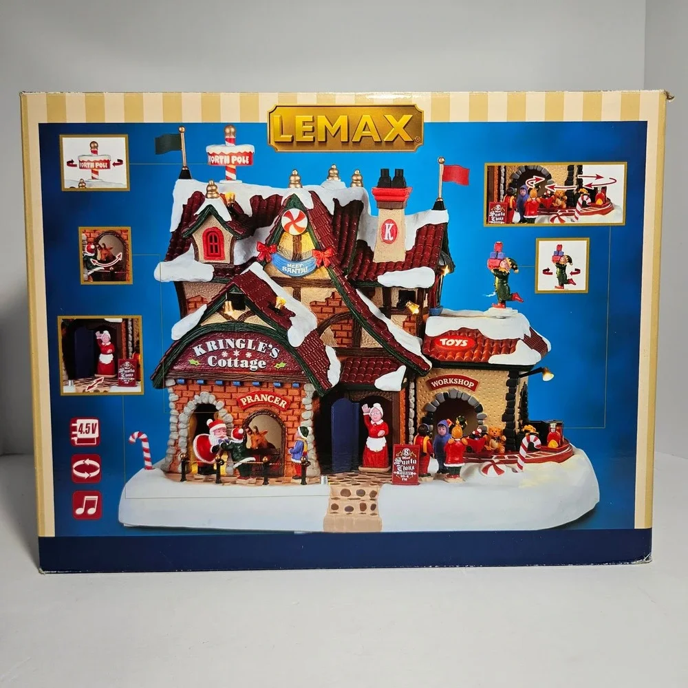Lemax Kringles Cottage Christmas Village Santas Wonderland Animated 95462